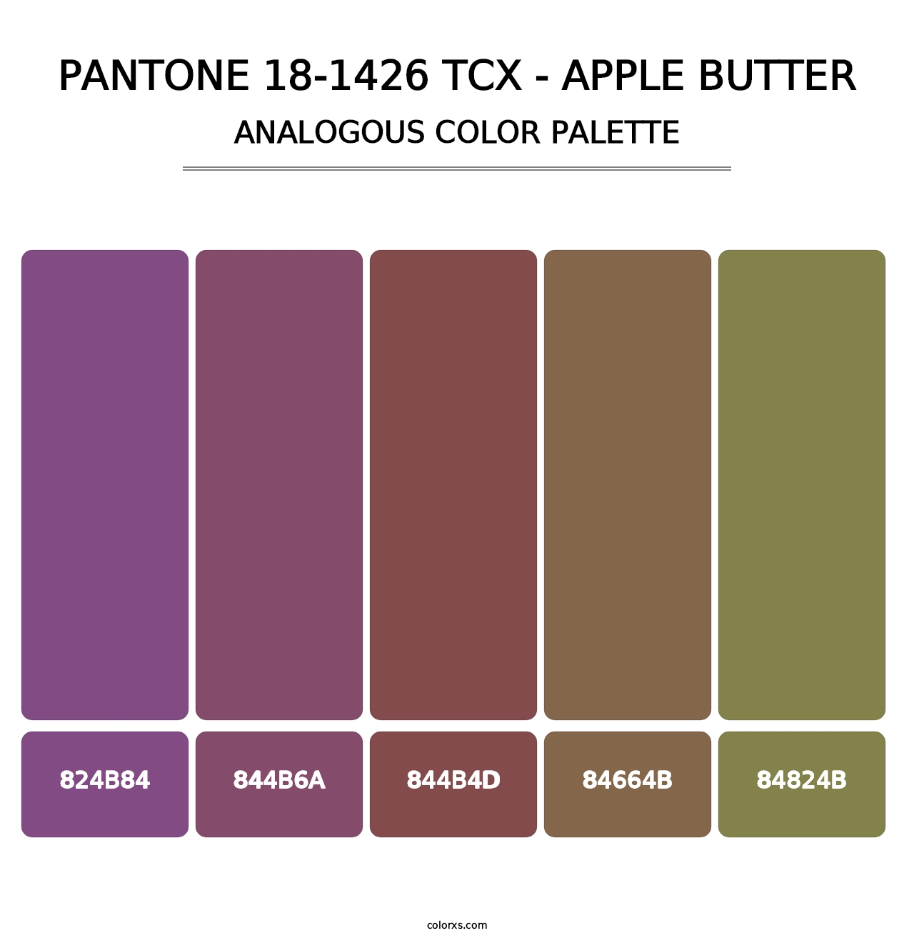 PANTONE 18-1426 TCX - Apple Butter - Analogous Color Palette
