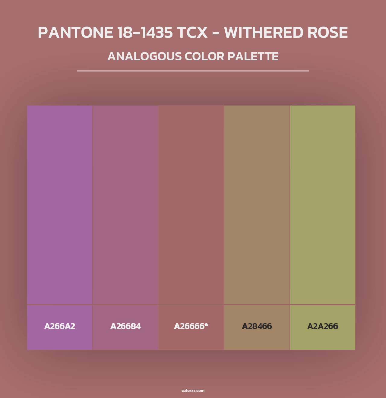 PANTONE 18-1435 TCX - Withered Rose - Analogous Color Palette