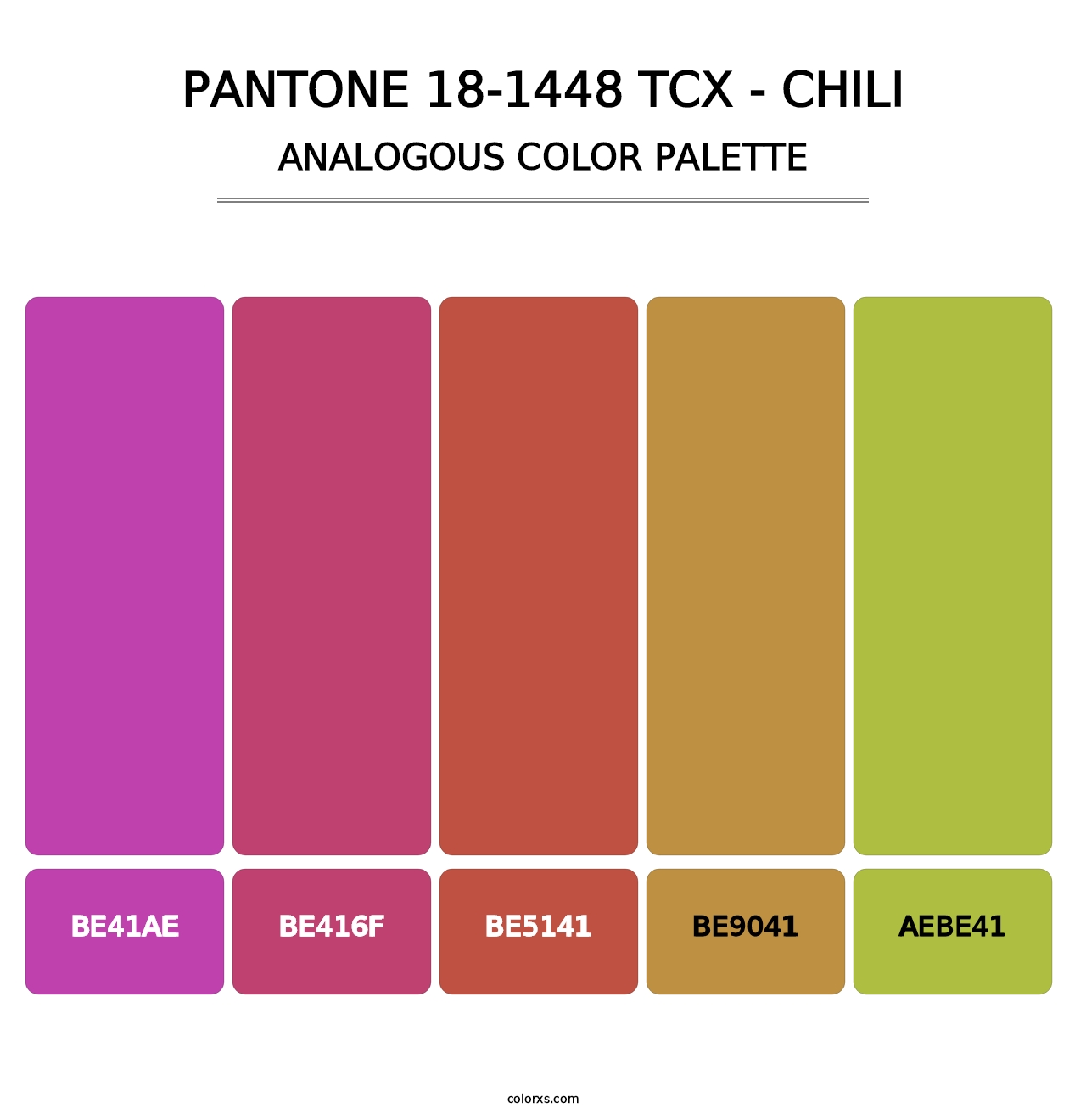 PANTONE 18-1448 TCX - Chili - Analogous Color Palette