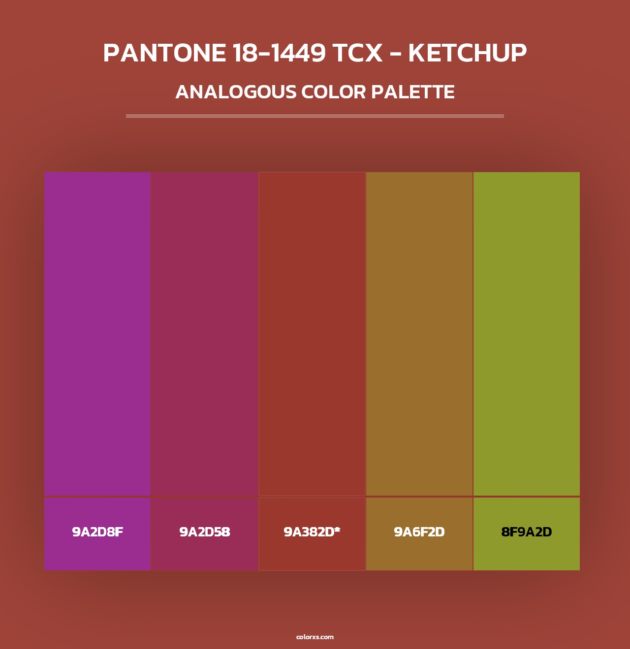 PANTONE 18-1449 TCX - Ketchup - Analogous Color Palette