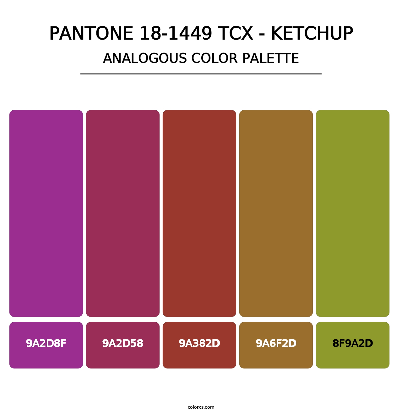 PANTONE 18-1449 TCX - Ketchup - Analogous Color Palette