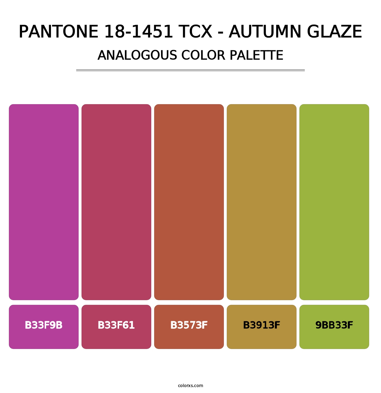 PANTONE 18-1451 TCX - Autumn Glaze - Analogous Color Palette