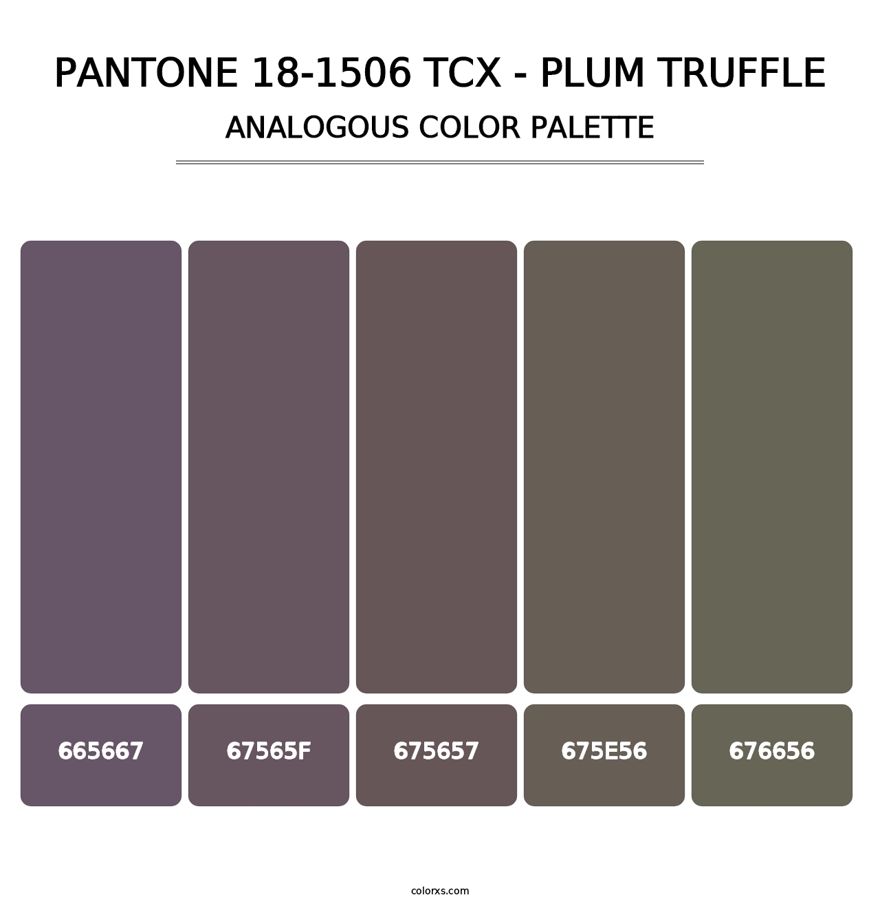 PANTONE 18-1506 TCX - Plum Truffle - Analogous Color Palette