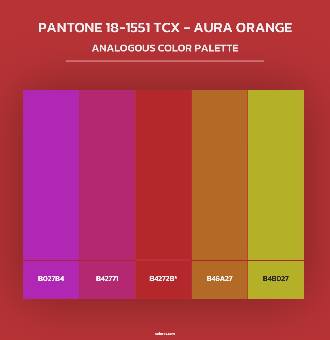 PANTONE 18-1551 TCX - Aura Orange - Analogous Color Palette