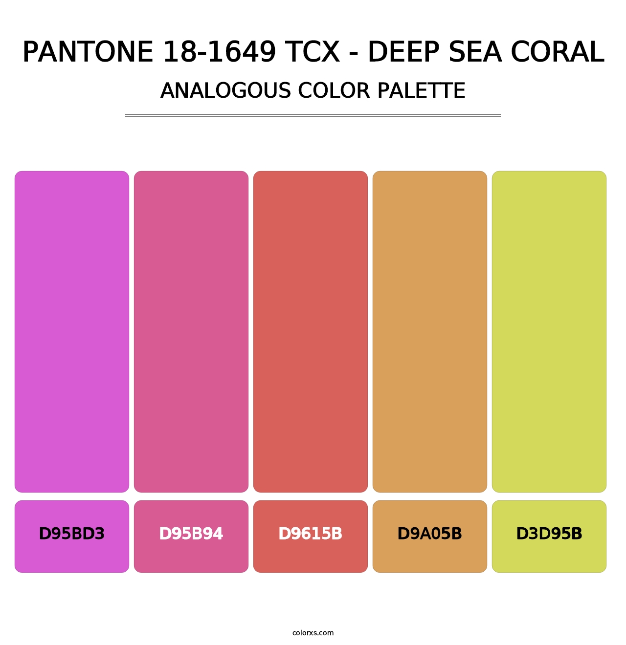 PANTONE 18-1649 TCX - Deep Sea Coral - Analogous Color Palette