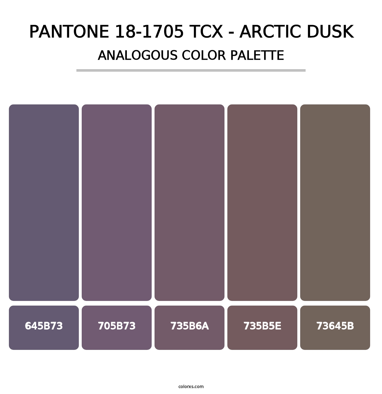 PANTONE 18-1705 TCX - Arctic Dusk - Analogous Color Palette