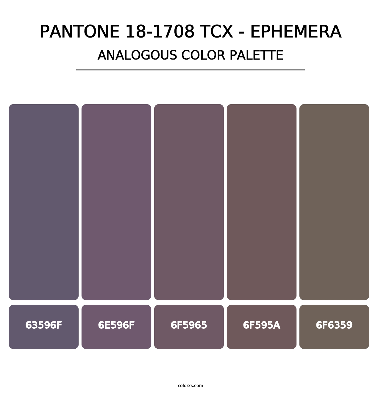 PANTONE 18-1708 TCX - Ephemera - Analogous Color Palette
