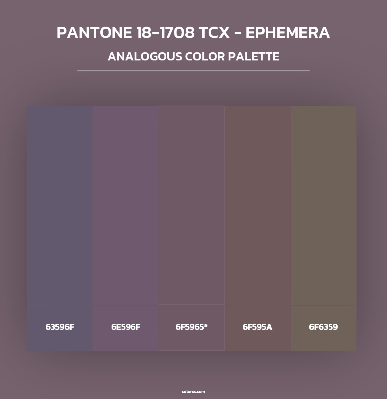 PANTONE 18-1708 TCX - Ephemera - Analogous Color Palette