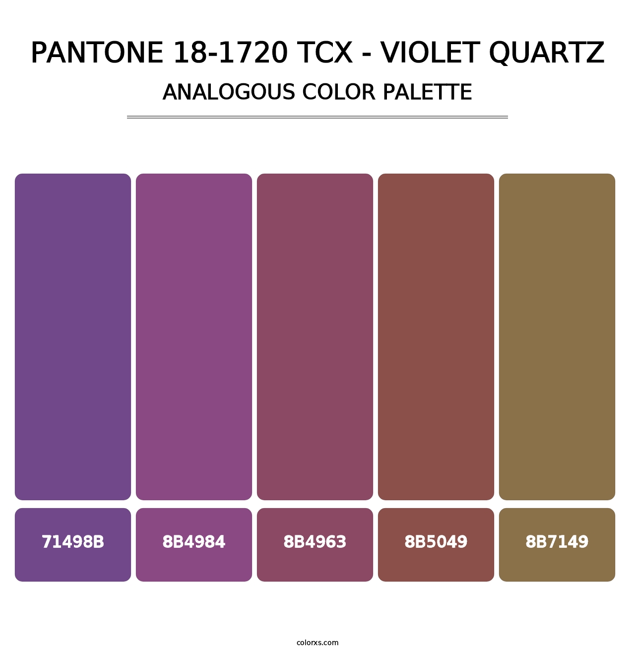 PANTONE 18-1720 TCX - Violet Quartz - Analogous Color Palette