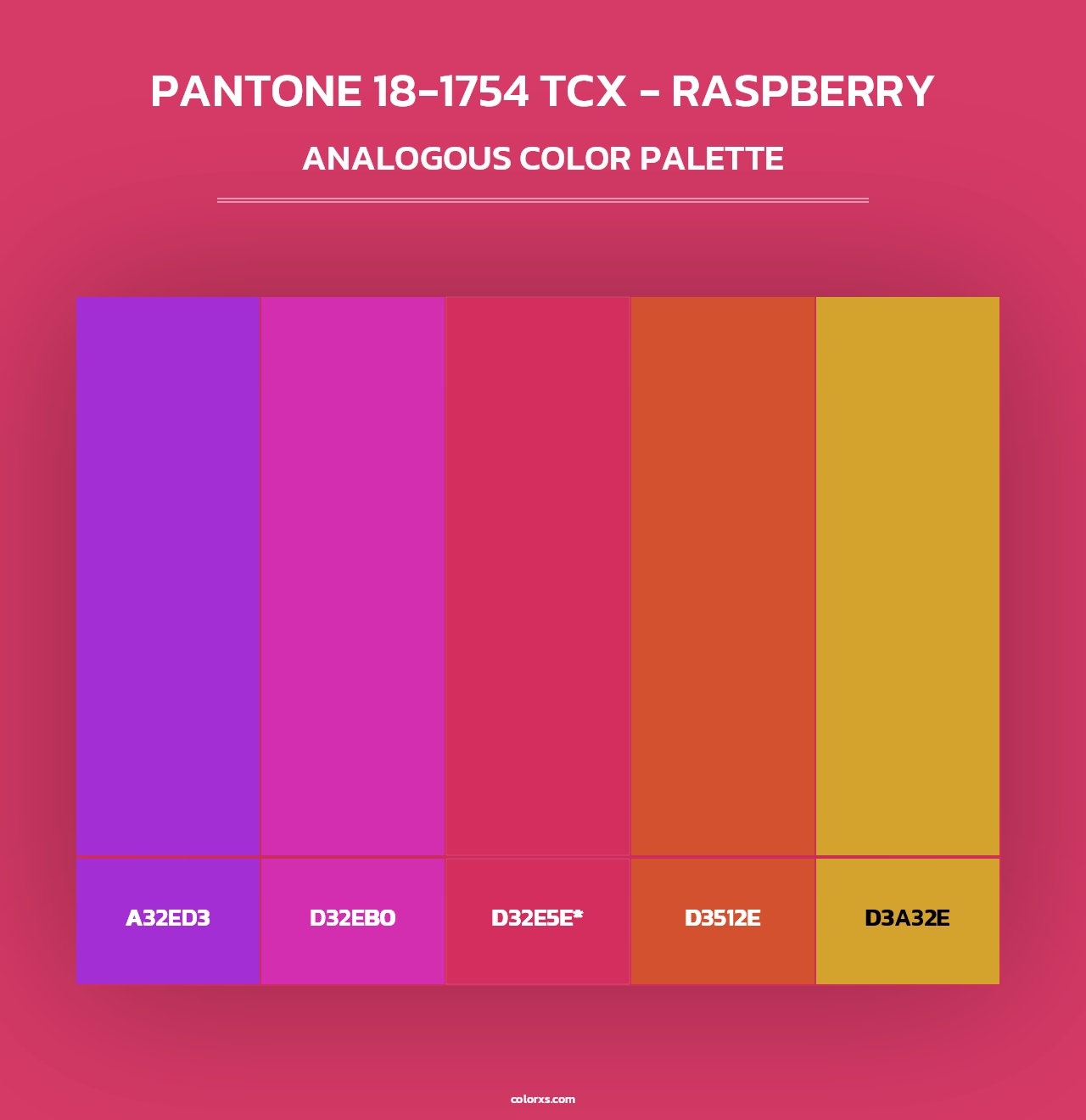 PANTONE 18-1754 TCX - Raspberry - Analogous Color Palette