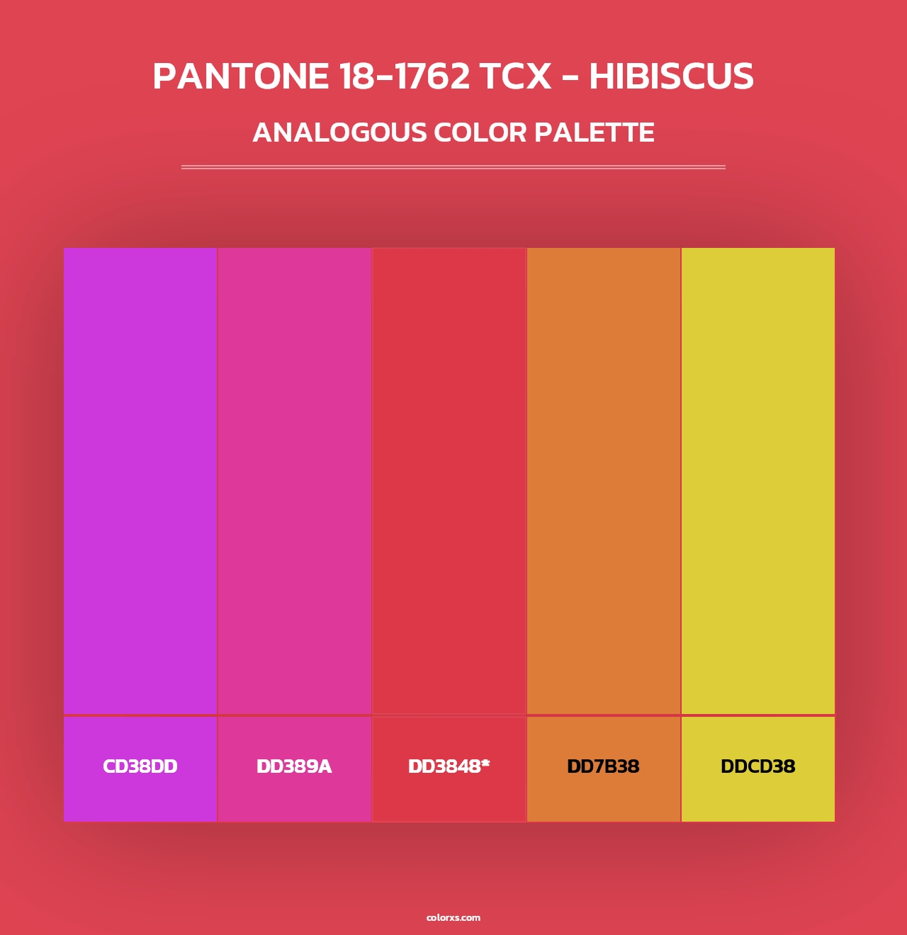 PANTONE 18-1762 TCX - Hibiscus - Analogous Color Palette