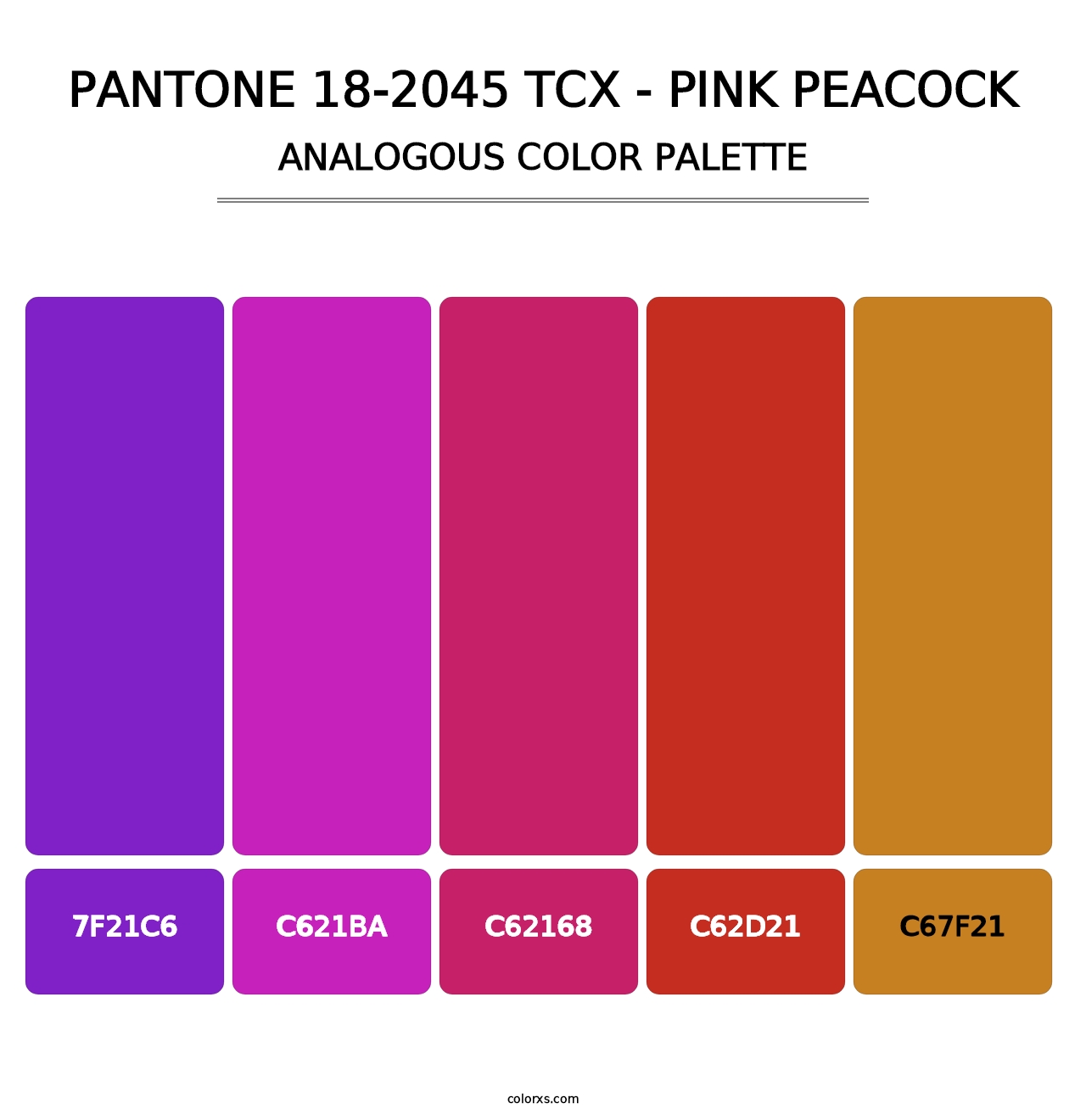PANTONE 18-2045 TCX - Pink Peacock - Analogous Color Palette