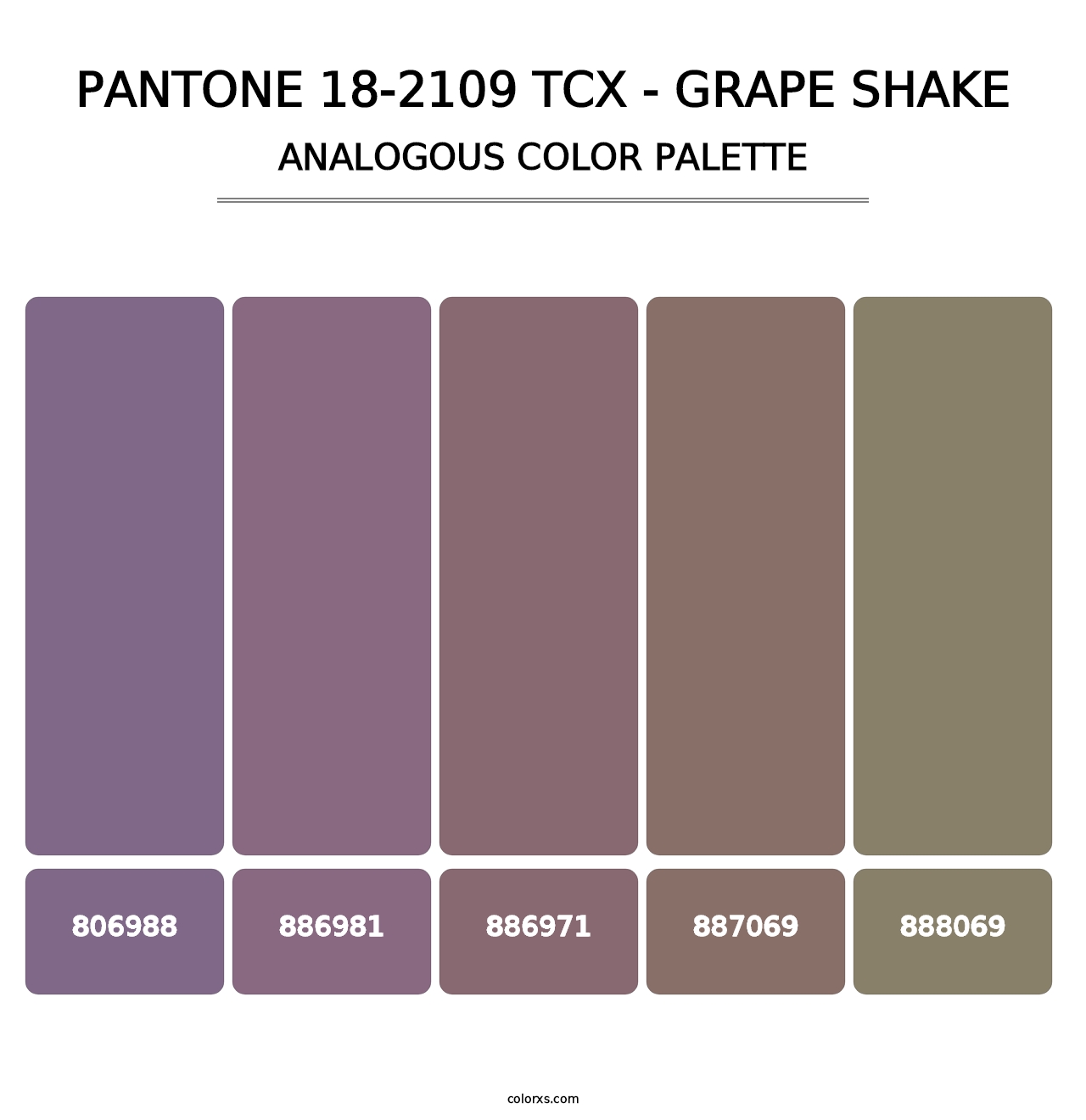 PANTONE 18-2109 TCX - Grape Shake - Analogous Color Palette