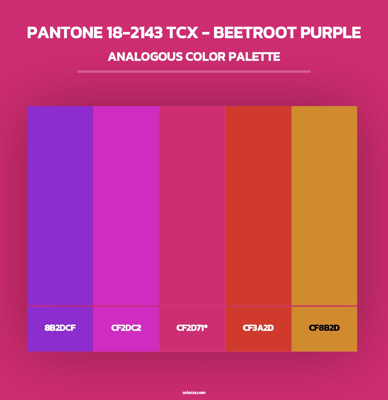 PANTONE 18-2143 TCX - Beetroot Purple - Analogous Color Palette