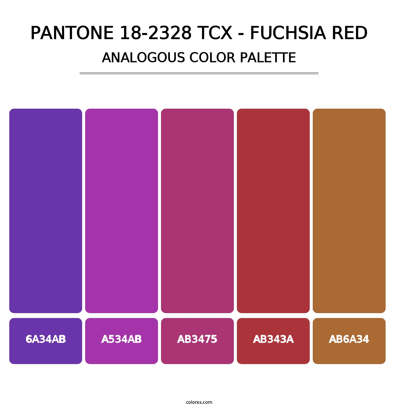 PANTONE 18-2328 TCX - Fuchsia Red - Analogous Color Palette