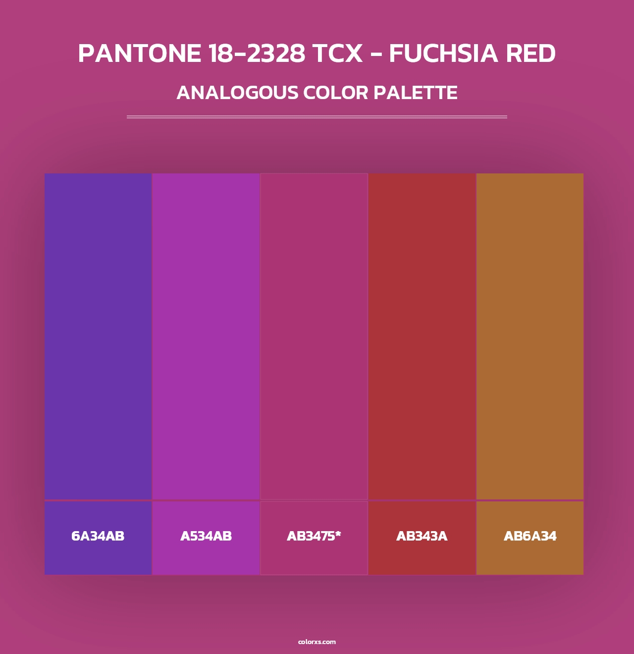 PANTONE 18-2328 TCX - Fuchsia Red - Analogous Color Palette