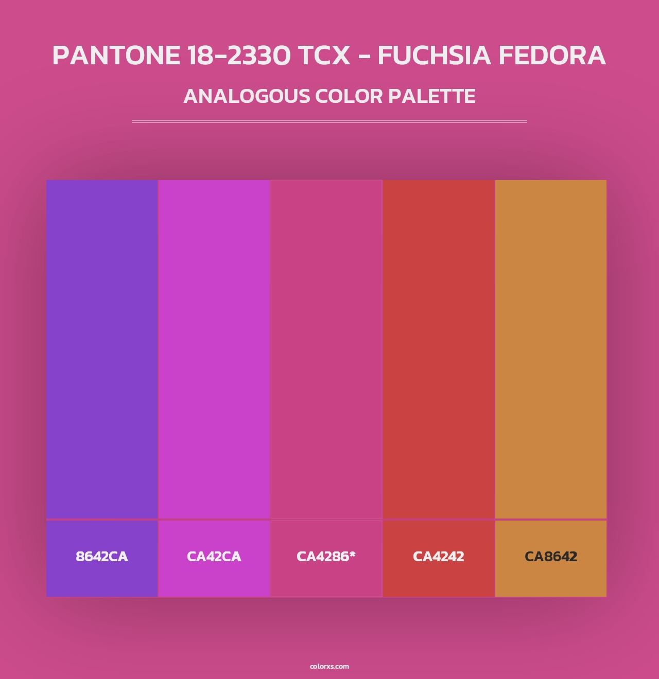 PANTONE 18-2330 TCX - Fuchsia Fedora - Analogous Color Palette
