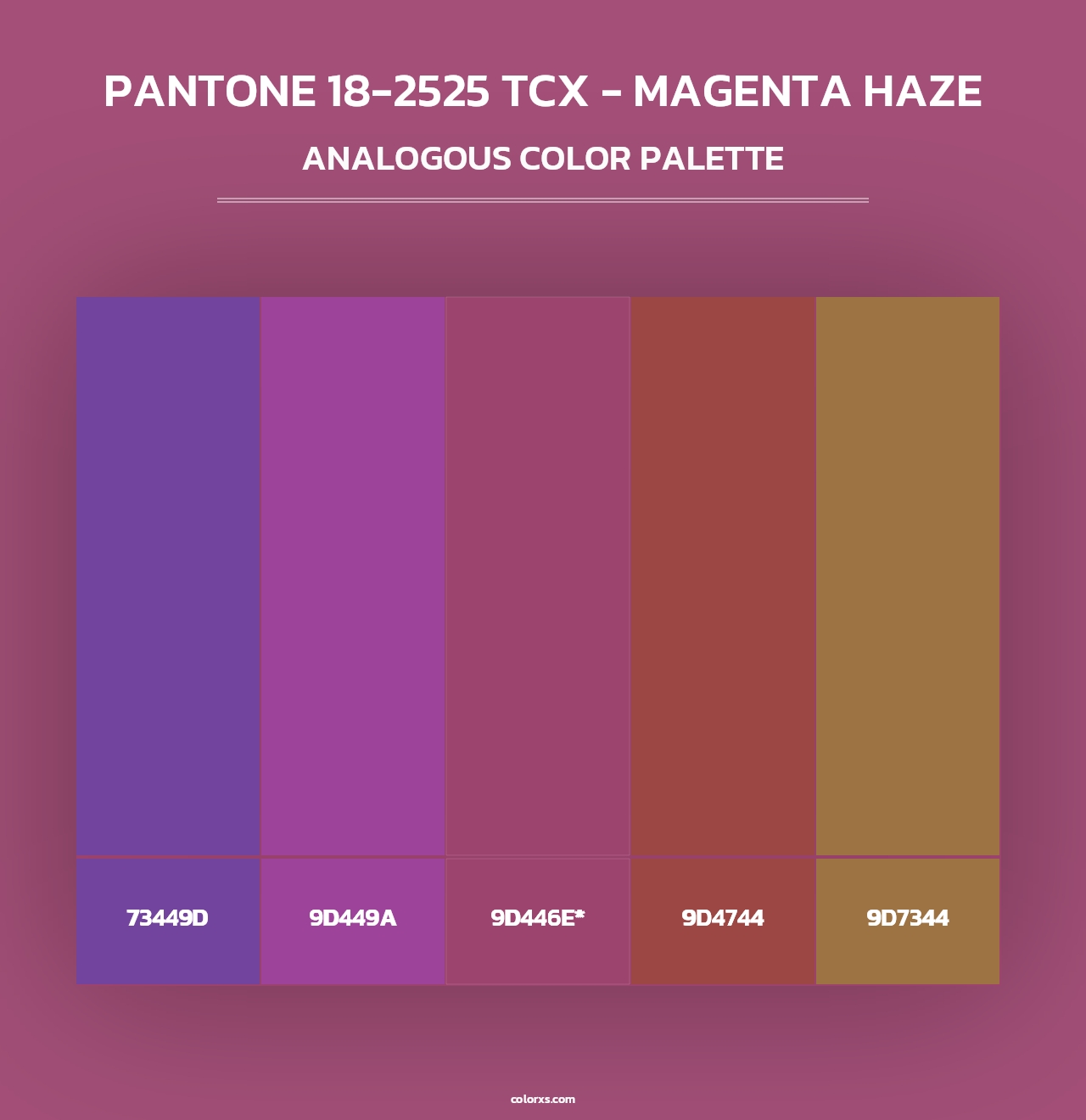 PANTONE 18-2525 TCX - Magenta Haze - Analogous Color Palette