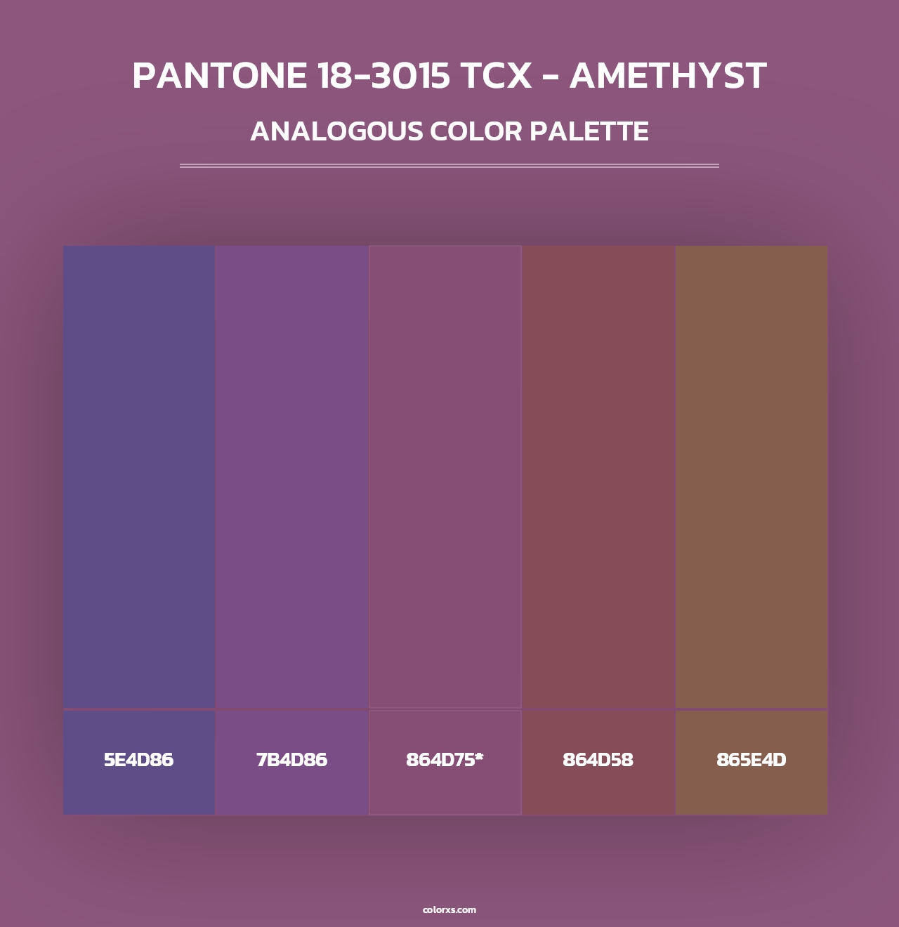 PANTONE 18-3015 TCX - Amethyst - Analogous Color Palette
