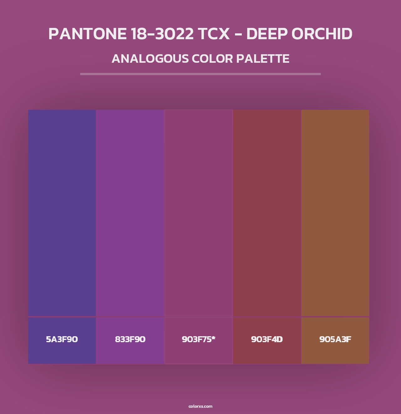 PANTONE 18-3022 TCX - Deep Orchid - Analogous Color Palette