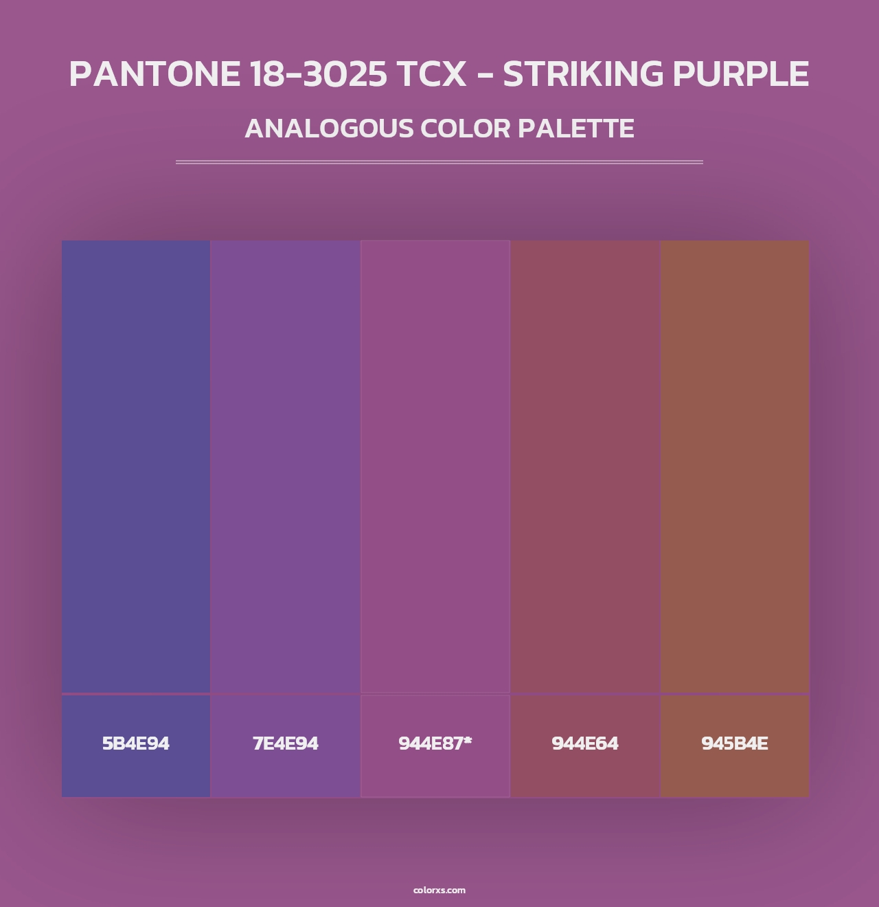 PANTONE 18-3025 TCX - Striking Purple - Analogous Color Palette
