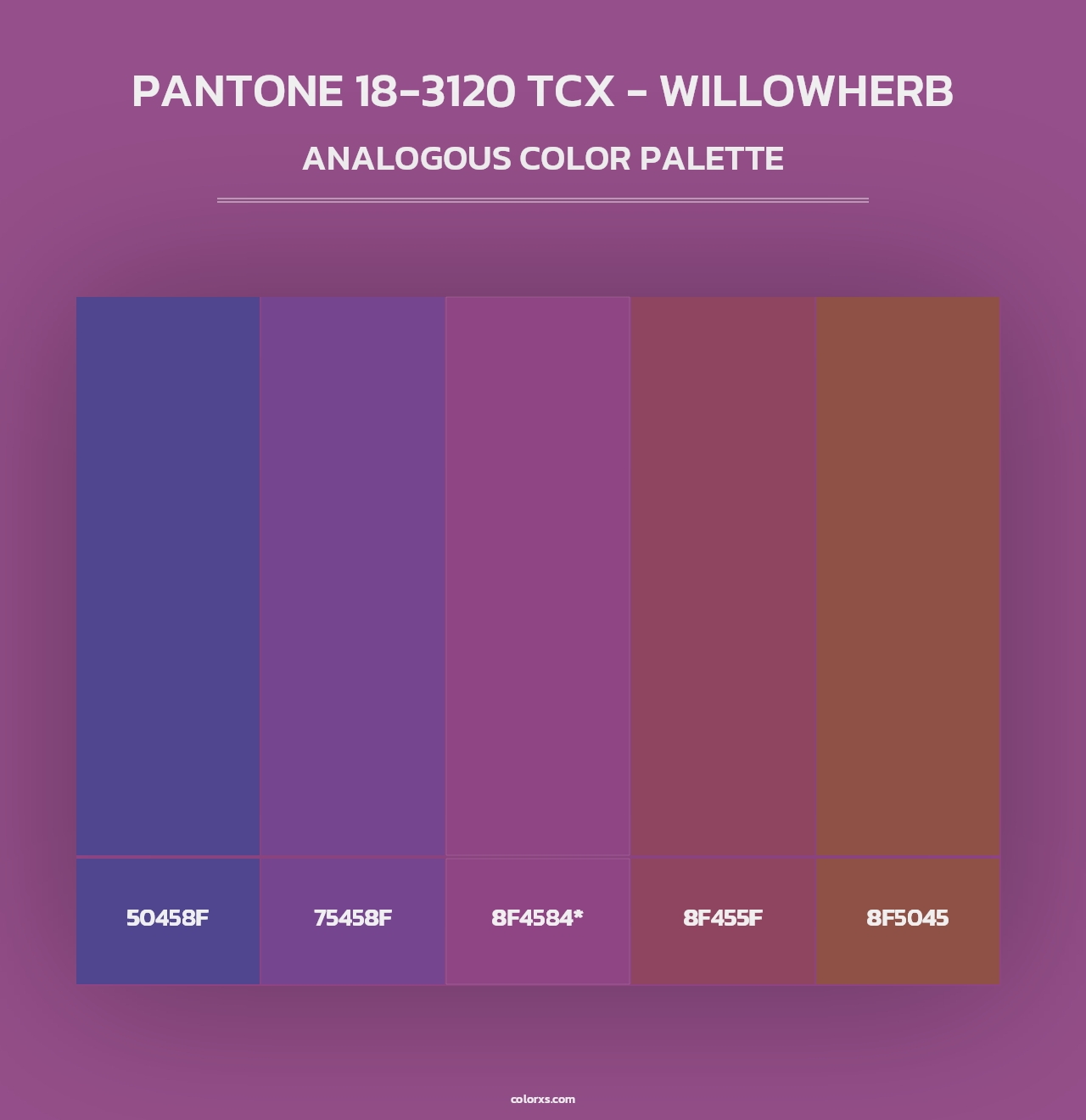 PANTONE 18-3120 TCX - Willowherb - Analogous Color Palette