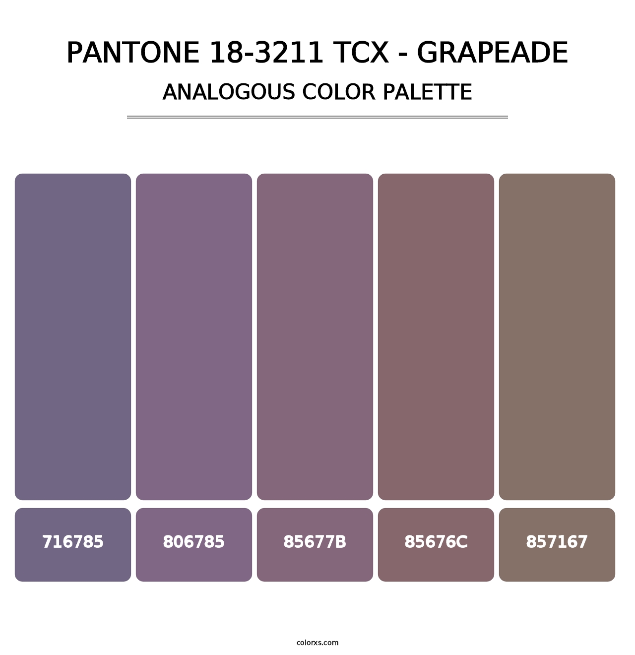 PANTONE 18-3211 TCX - Grapeade - Analogous Color Palette