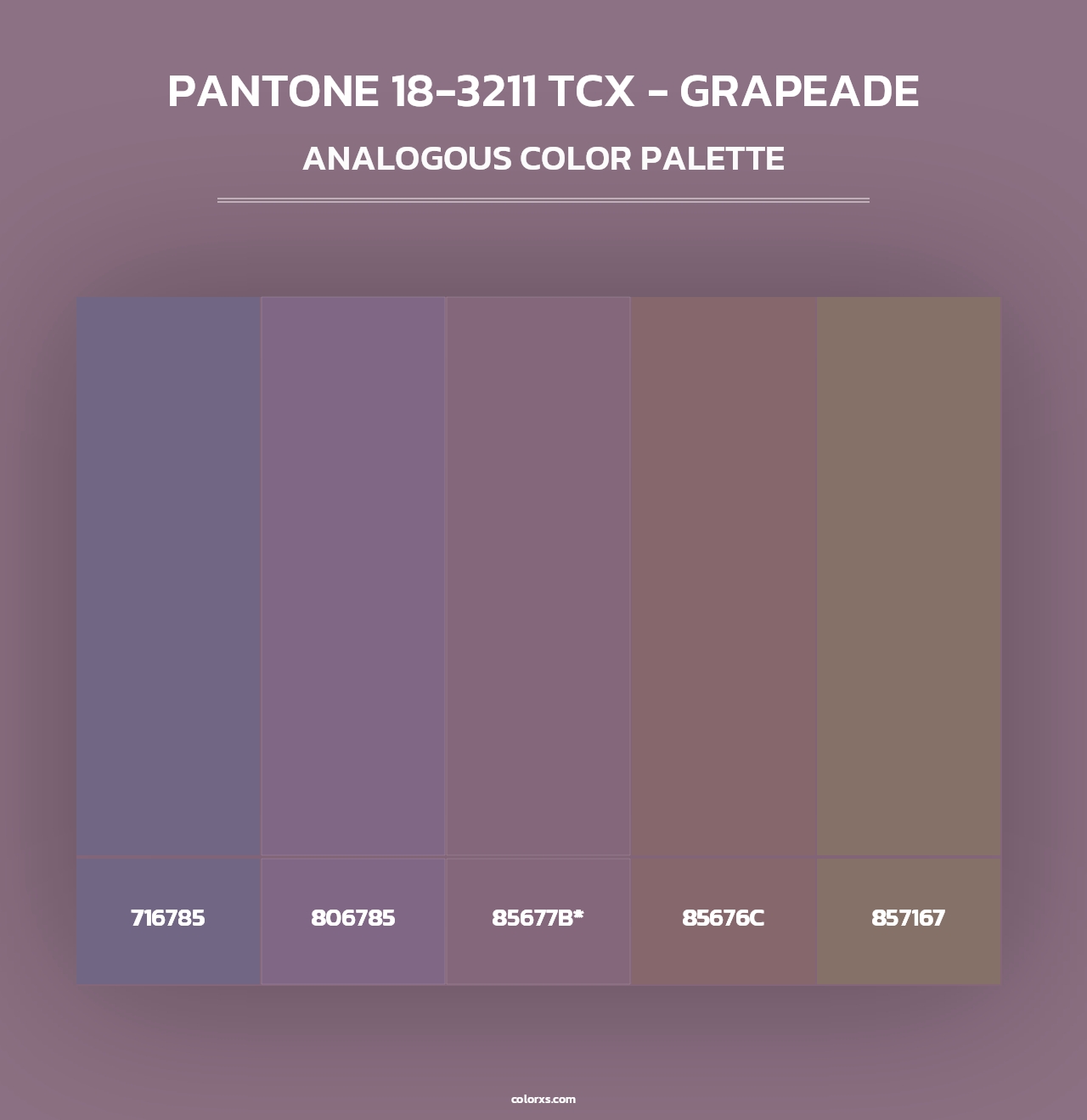 PANTONE 18-3211 TCX - Grapeade - Analogous Color Palette
