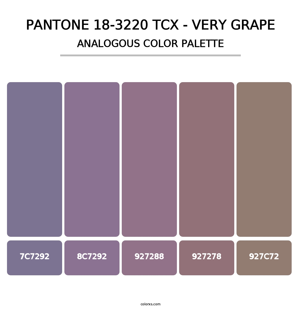 PANTONE 18-3220 TCX - Very Grape - Analogous Color Palette