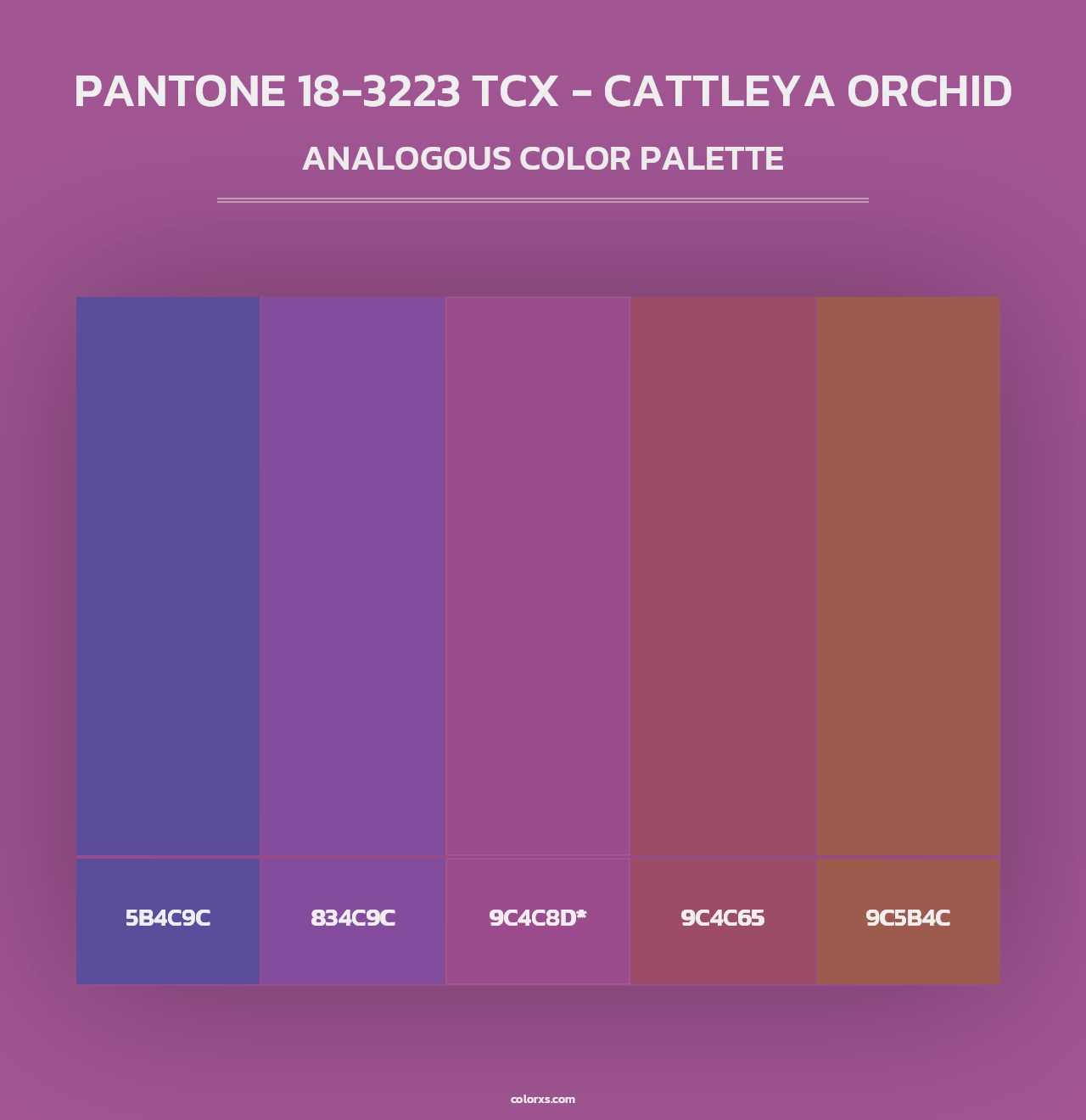 PANTONE 18-3223 TCX - Cattleya Orchid - Analogous Color Palette
