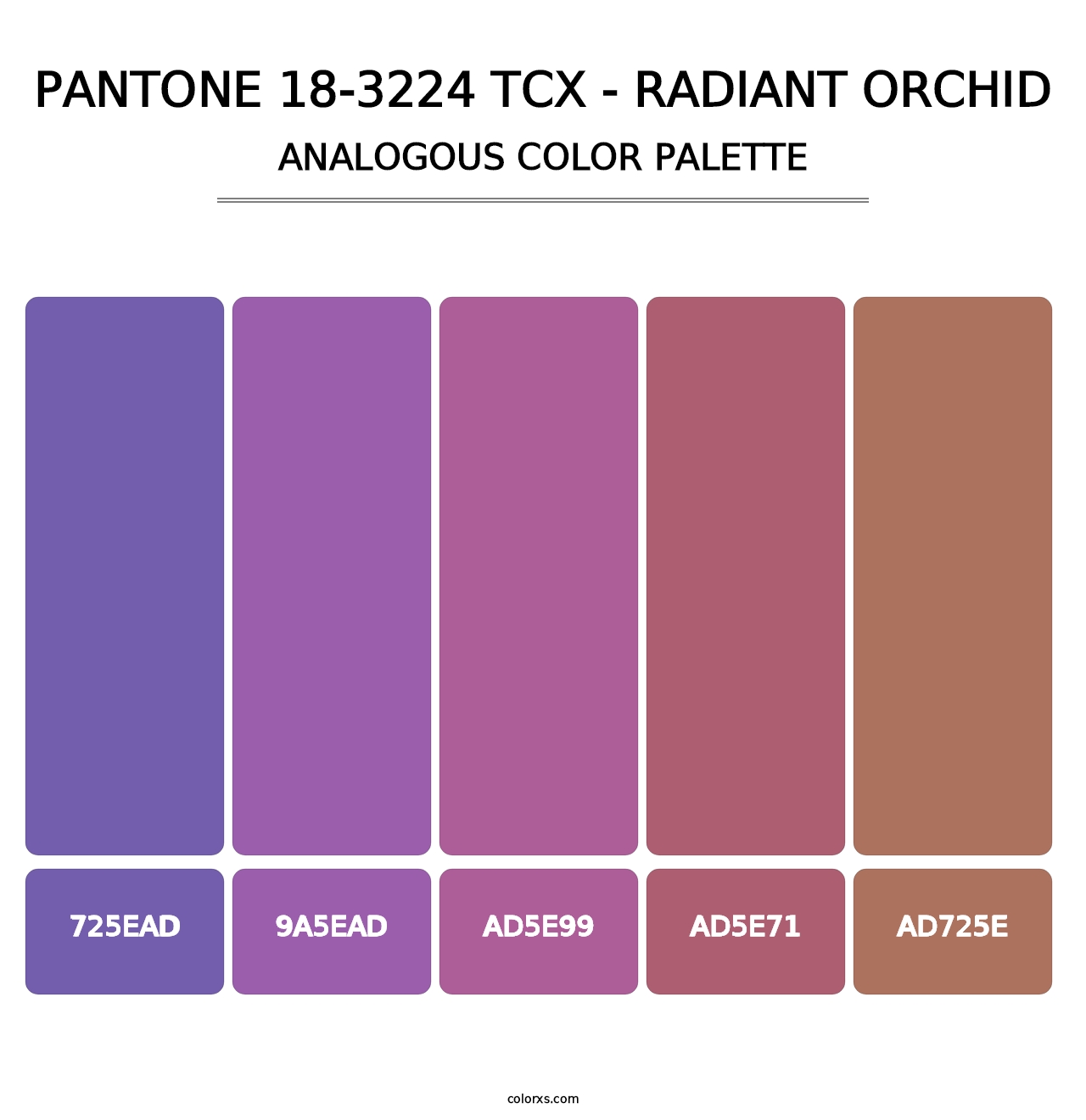 PANTONE 18-3224 TCX - Radiant Orchid - Analogous Color Palette