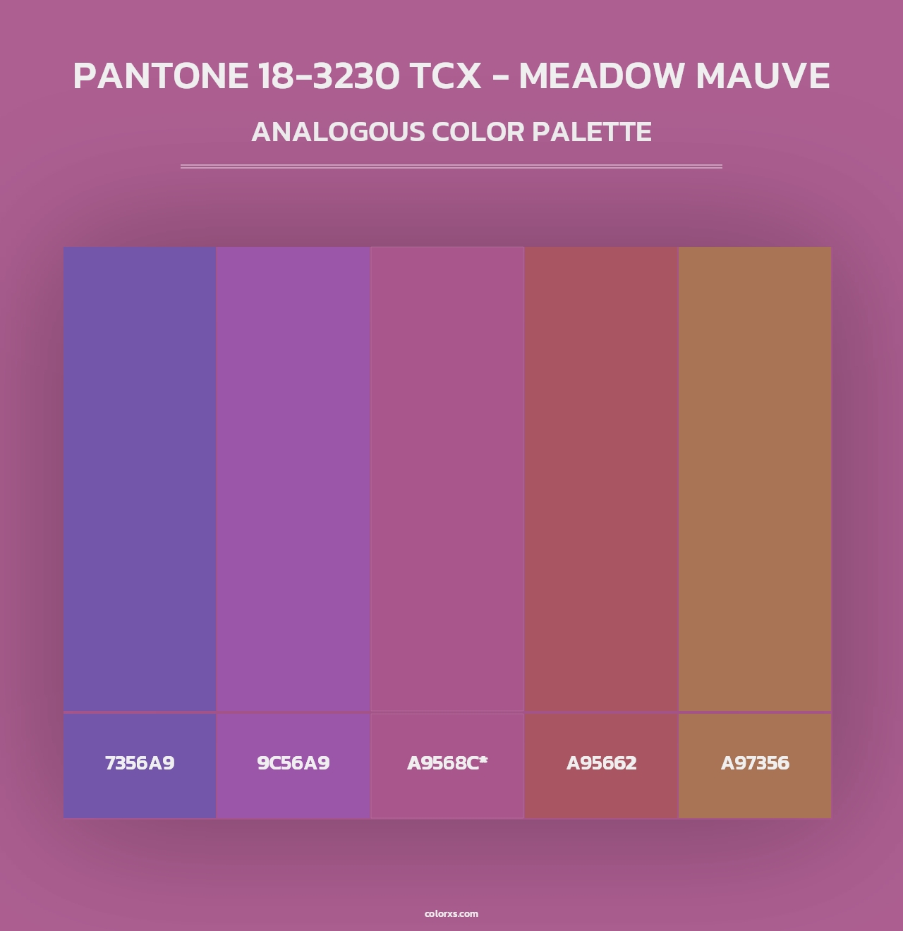 PANTONE 18-3230 TCX - Meadow Mauve - Analogous Color Palette