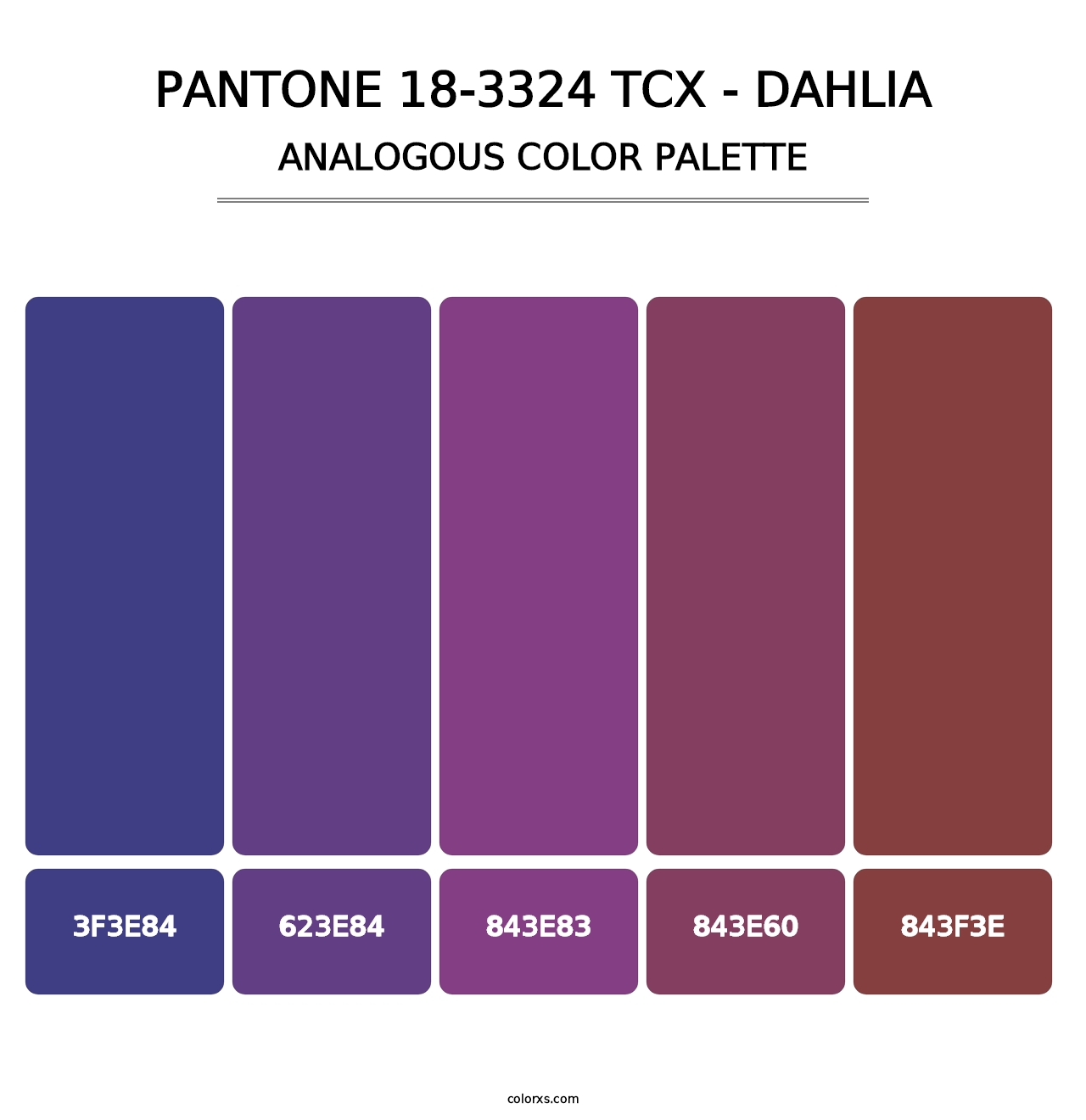 PANTONE 18-3324 TCX - Dahlia - Analogous Color Palette