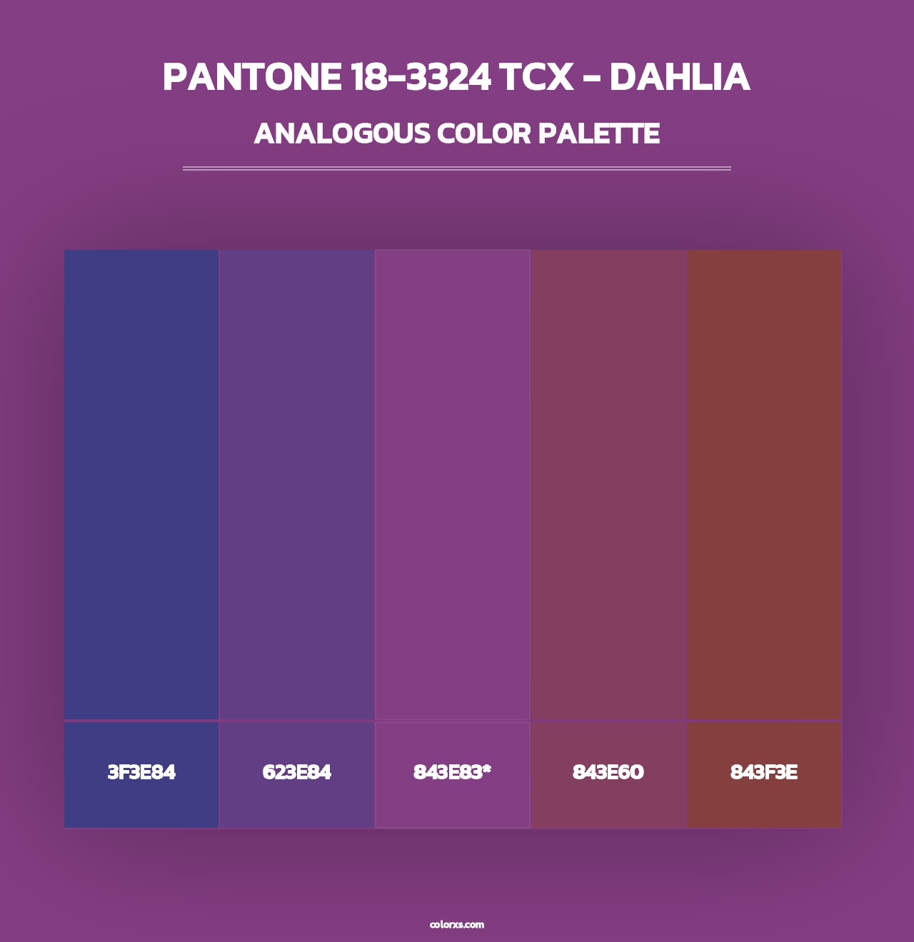 PANTONE 18-3324 TCX - Dahlia - Analogous Color Palette
