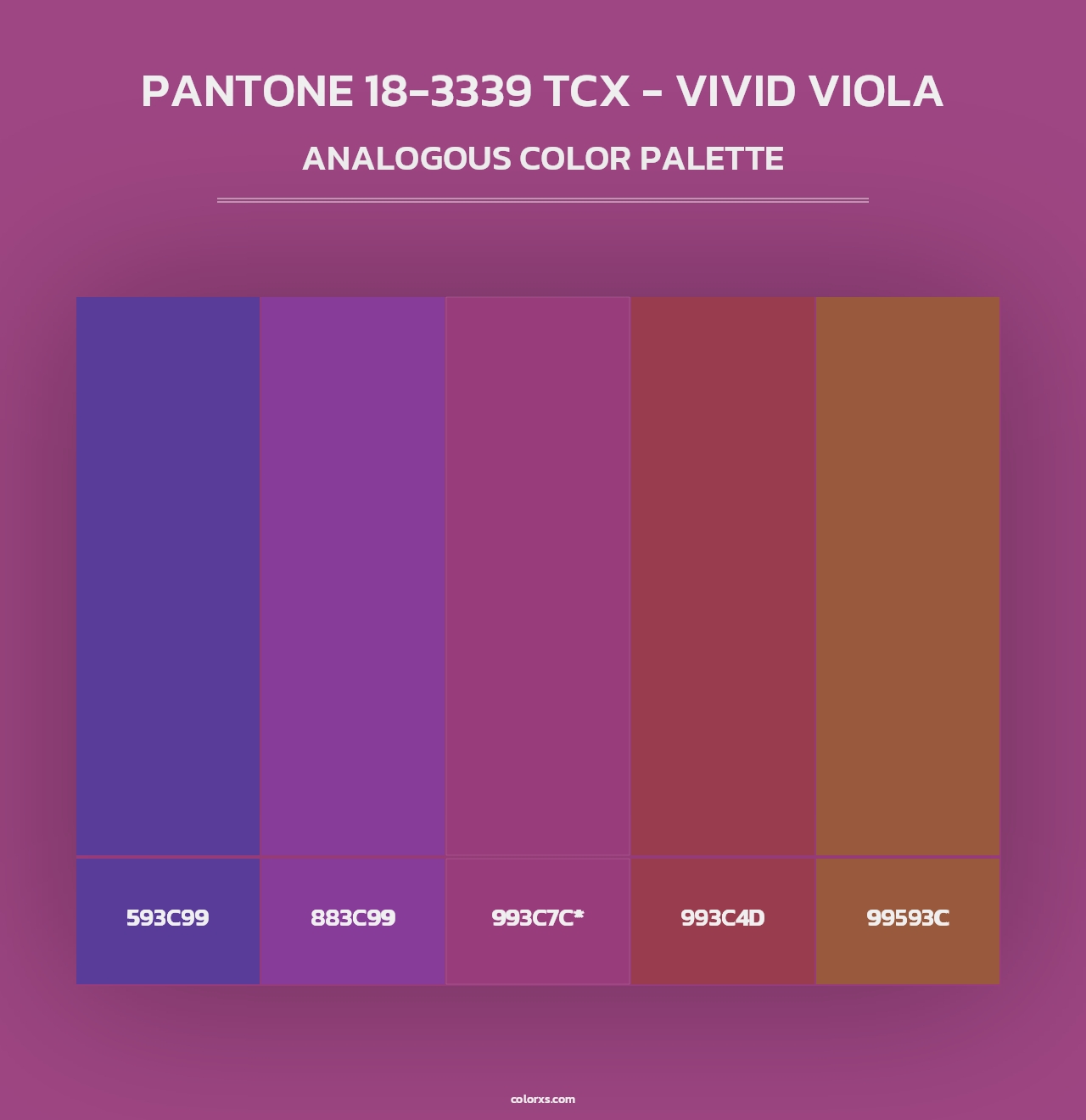 PANTONE 18-3339 TCX - Vivid Viola - Analogous Color Palette