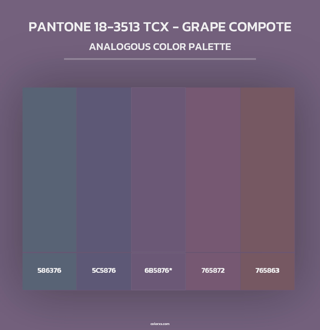 PANTONE 18-3513 TCX - Grape Compote - Analogous Color Palette