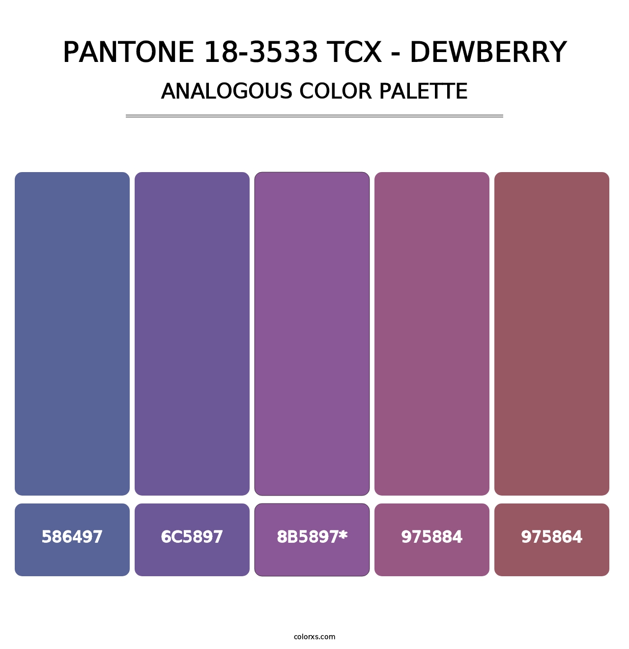 PANTONE 18-3533 TCX - Dewberry - Analogous Color Palette