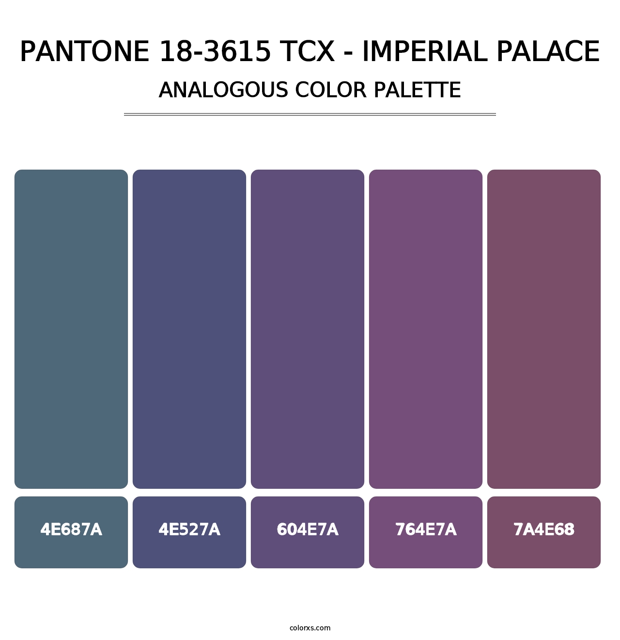 PANTONE 18-3615 TCX - Imperial Palace - Analogous Color Palette