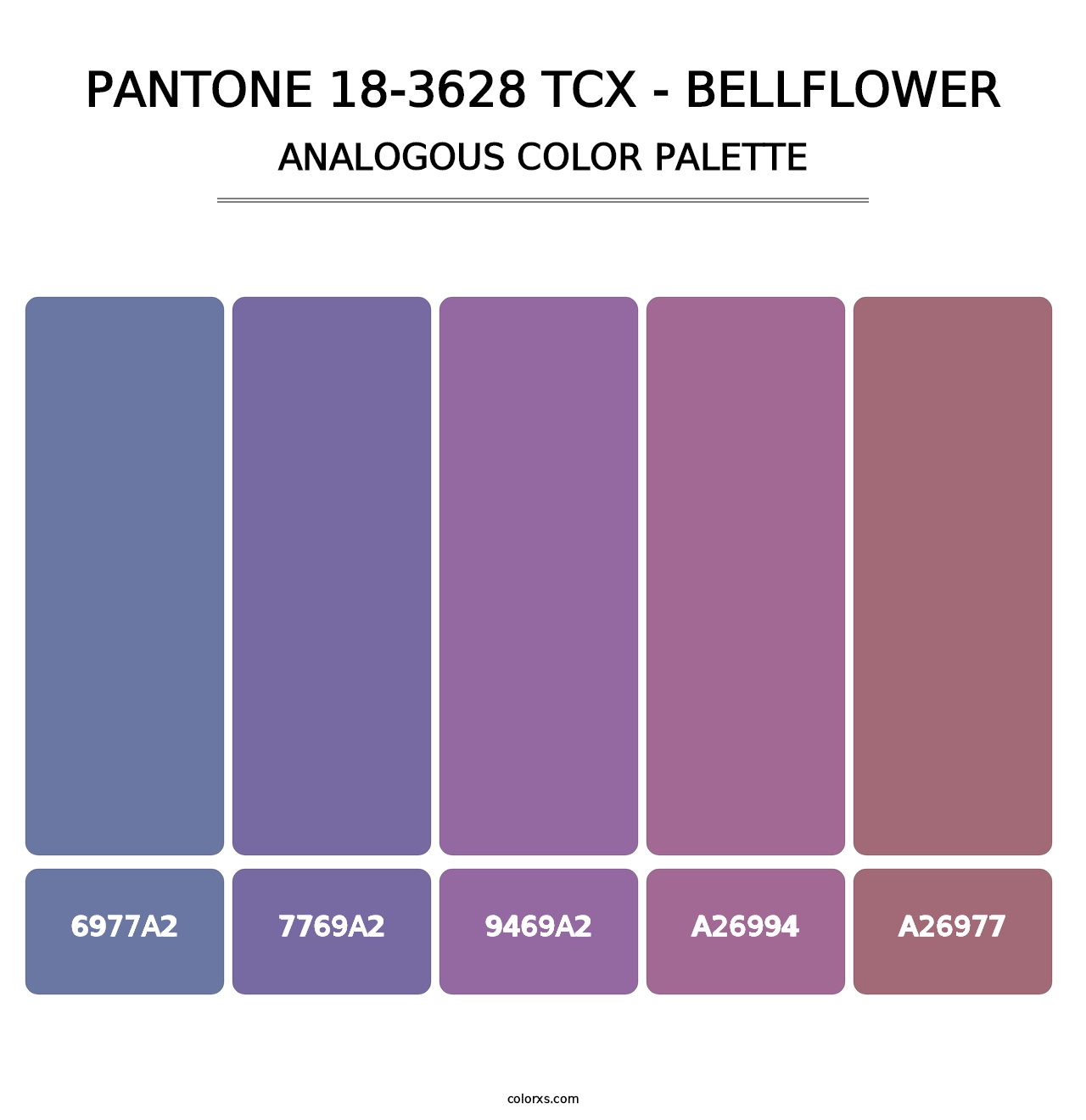 PANTONE 18-3628 TCX - Bellflower - Analogous Color Palette