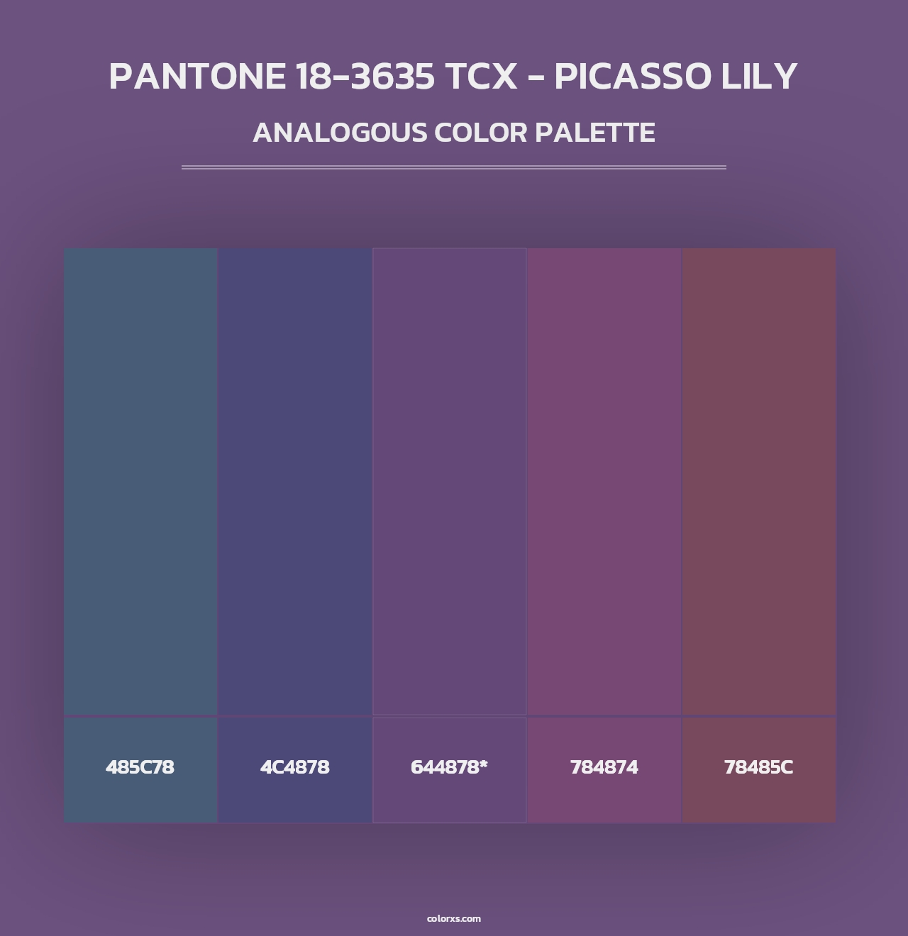 PANTONE 18-3635 TCX - Picasso Lily - Analogous Color Palette
