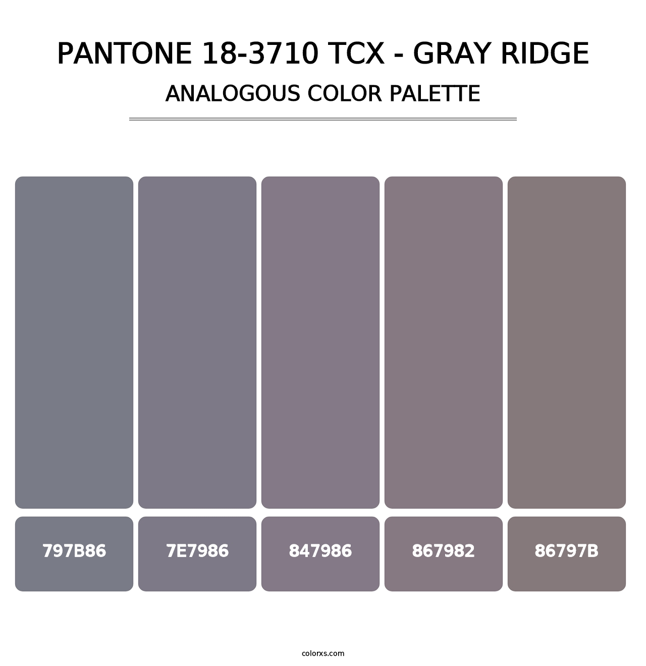 PANTONE 18-3710 TCX - Gray Ridge - Analogous Color Palette