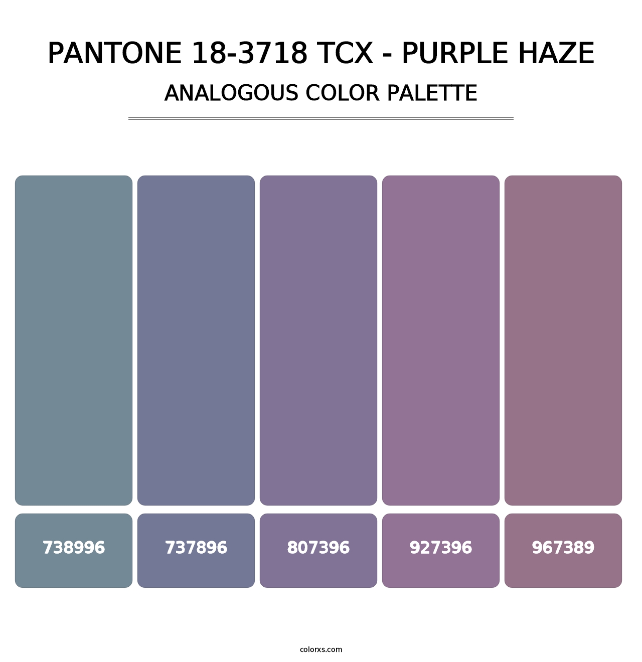PANTONE 18-3718 TCX - Purple Haze - Analogous Color Palette