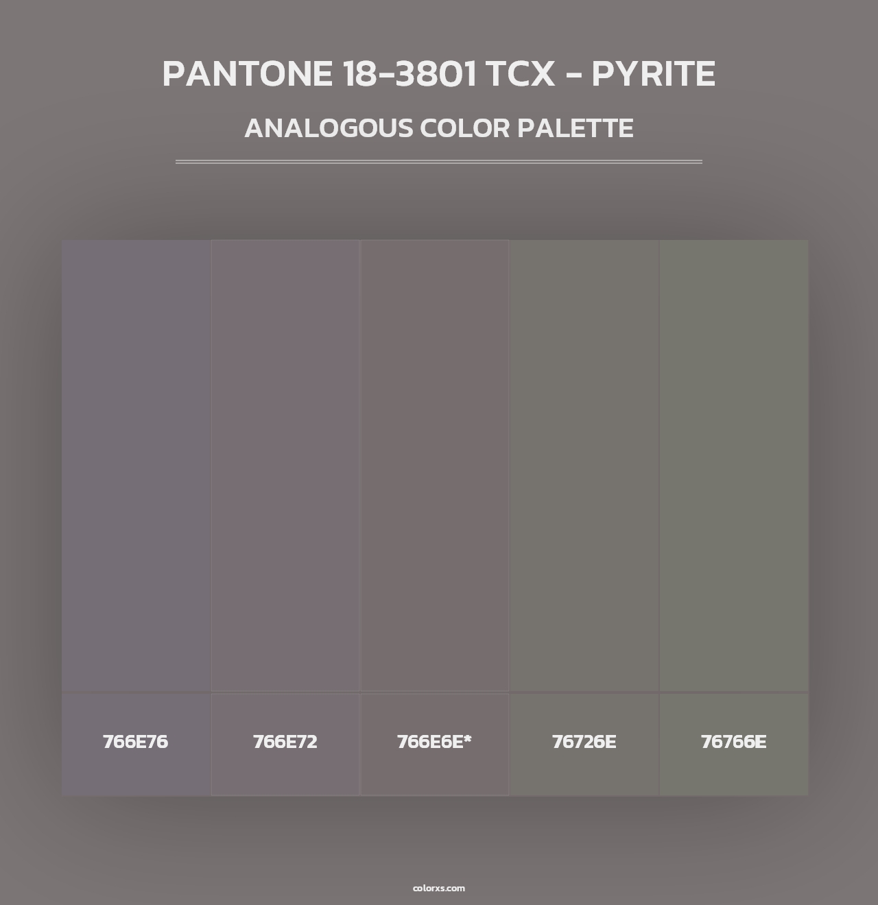 PANTONE 18-3801 TCX - Pyrite - Analogous Color Palette
