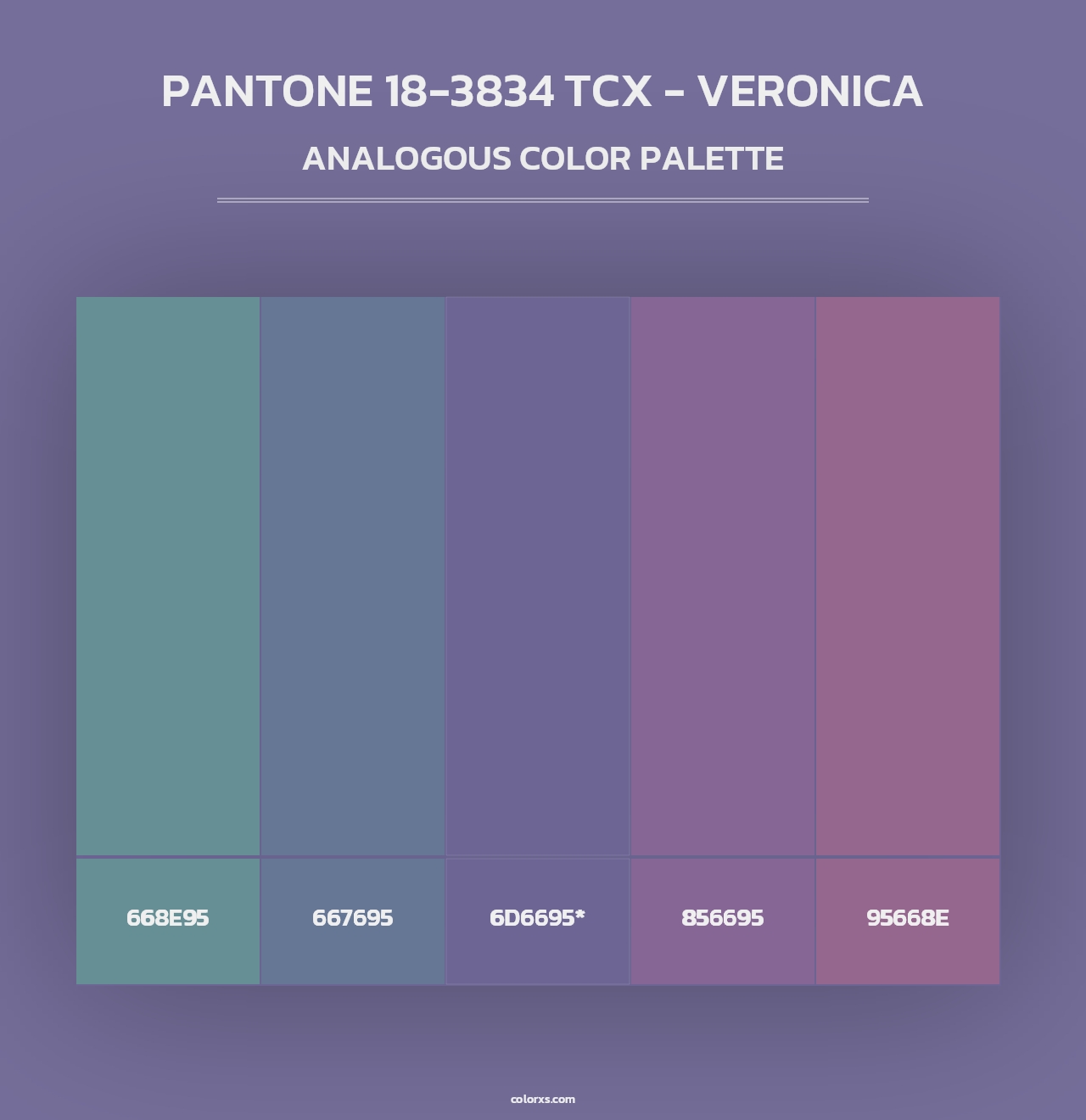 PANTONE 18-3834 TCX - Veronica - Analogous Color Palette