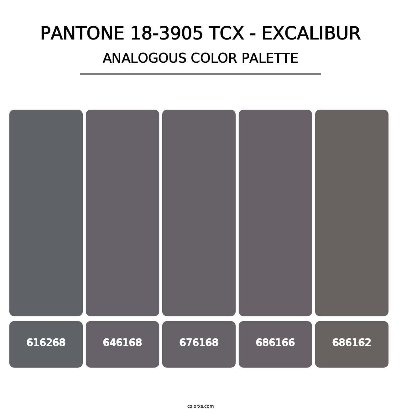 PANTONE 18-3905 TCX - Excalibur - Analogous Color Palette