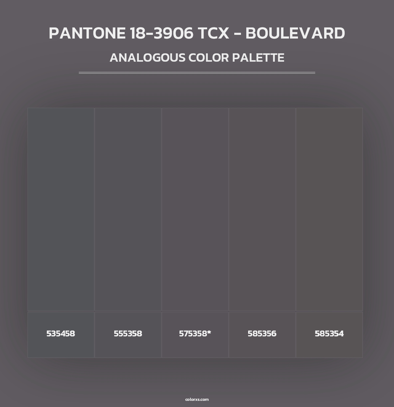 PANTONE 18-3906 TCX - Boulevard - Analogous Color Palette