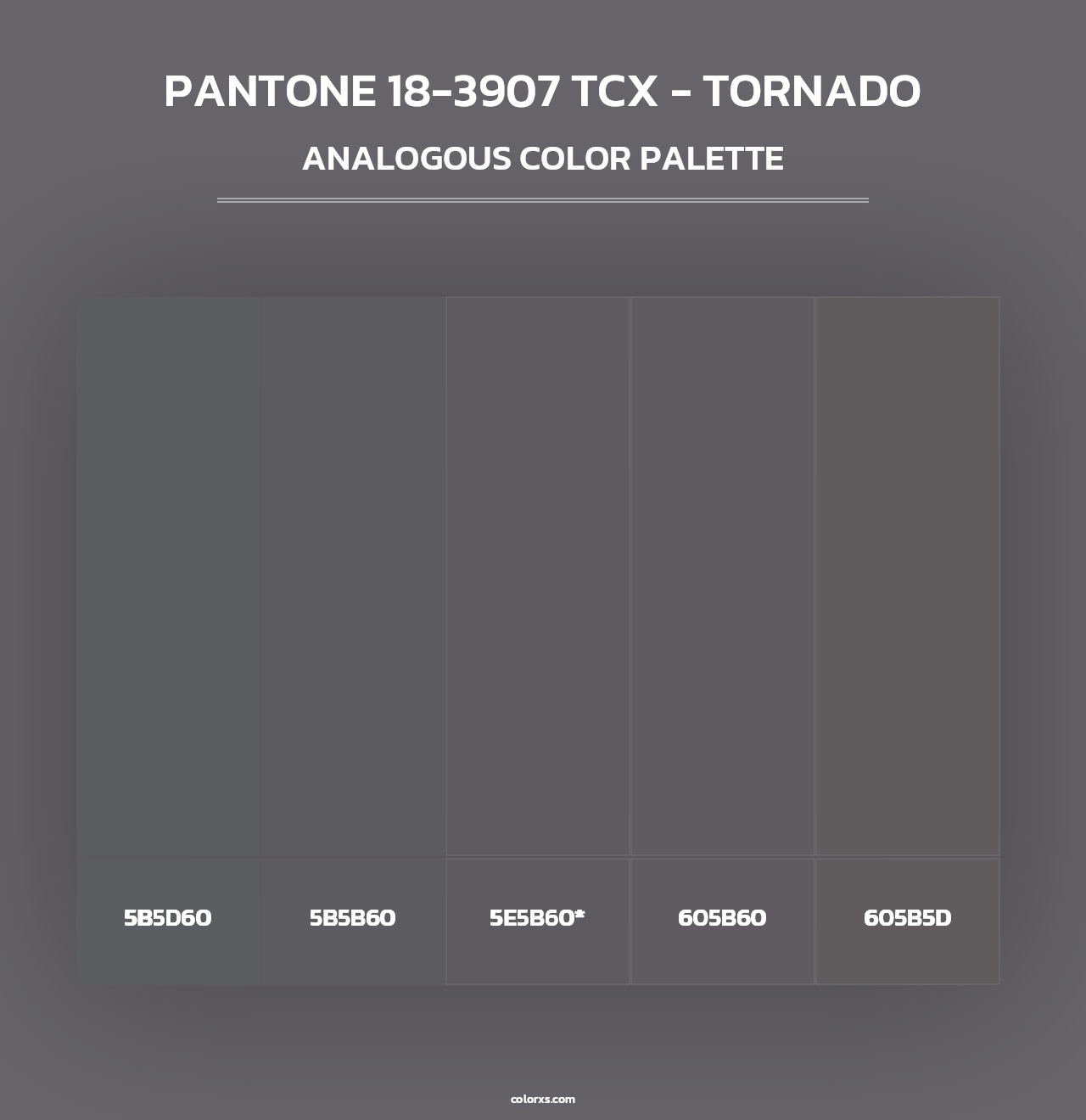 PANTONE 18-3907 TCX - Tornado - Analogous Color Palette