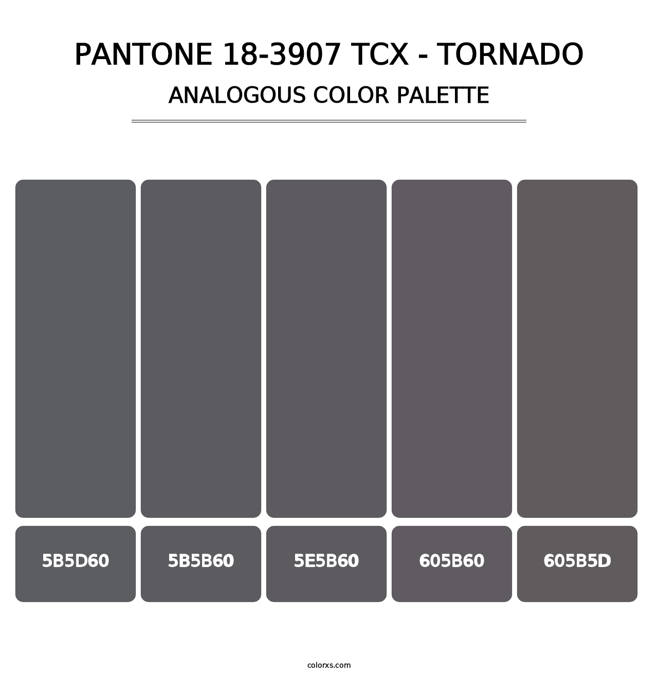 PANTONE 18-3907 TCX - Tornado - Analogous Color Palette