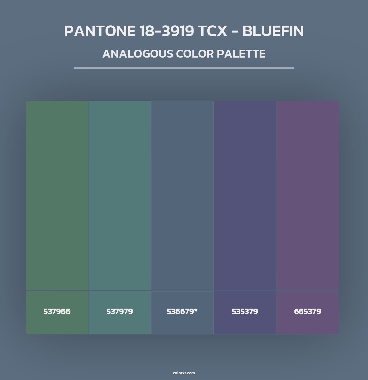 PANTONE 18-3919 TCX - Bluefin - Analogous Color Palette