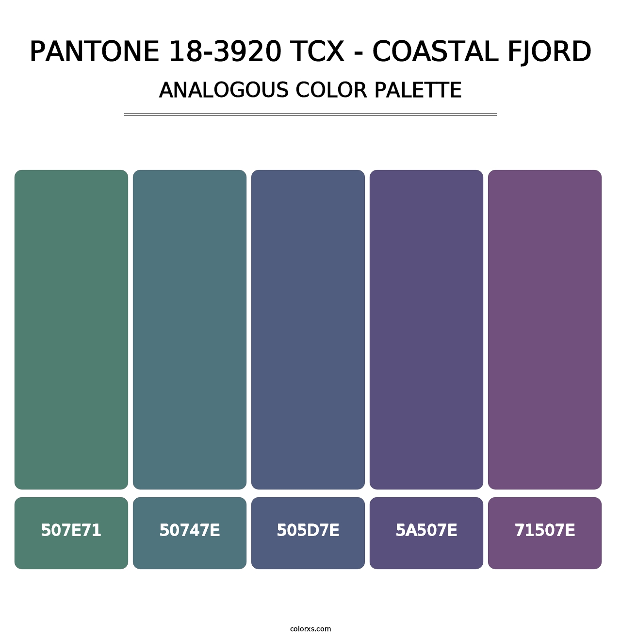 PANTONE 18-3920 TCX - Coastal Fjord - Analogous Color Palette